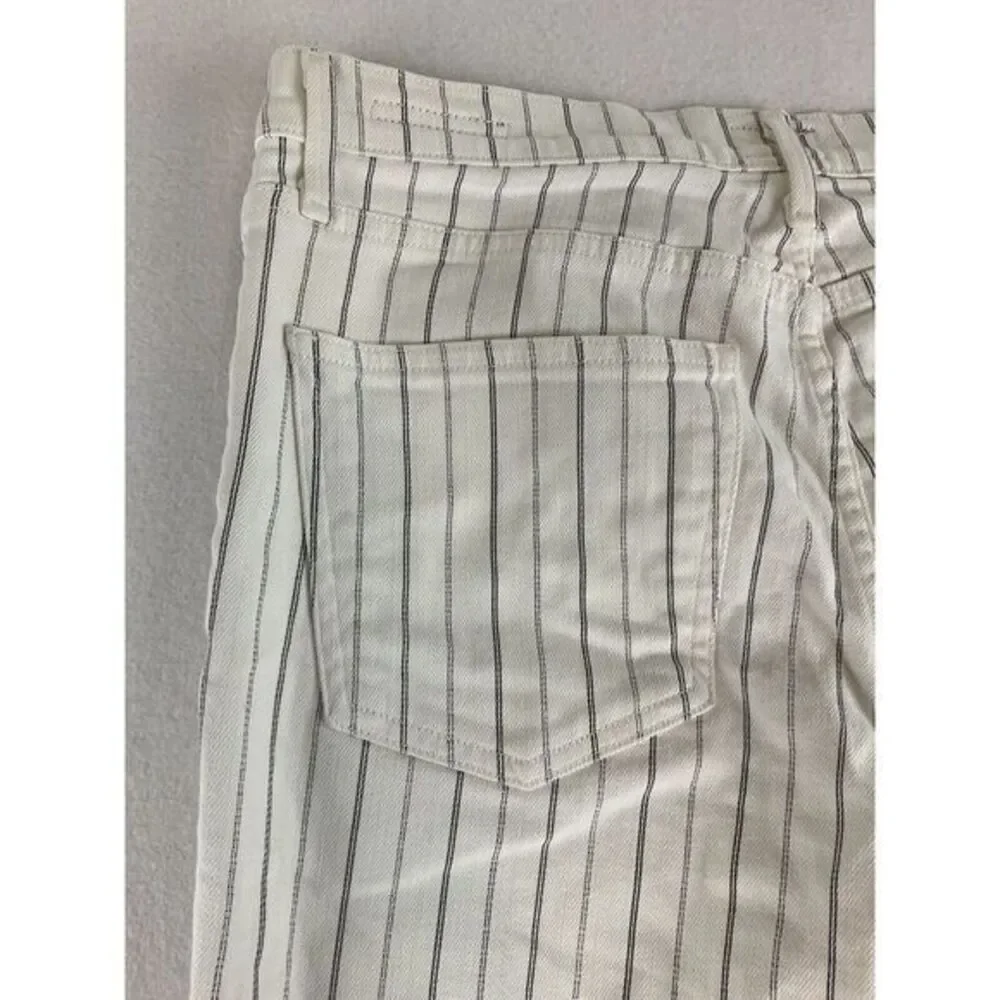 Citizens‎ of Humanity Rocket Crop High Rise Skinny Jean Womens 29 White Striped